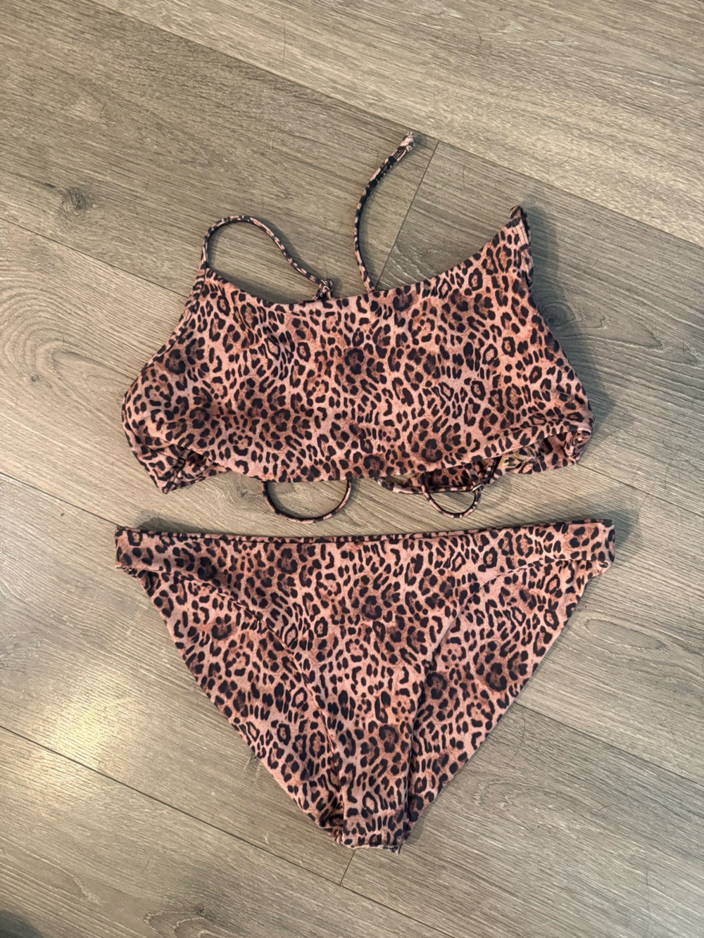 Skatie Leopard Bikini Set XL top Large bottoms